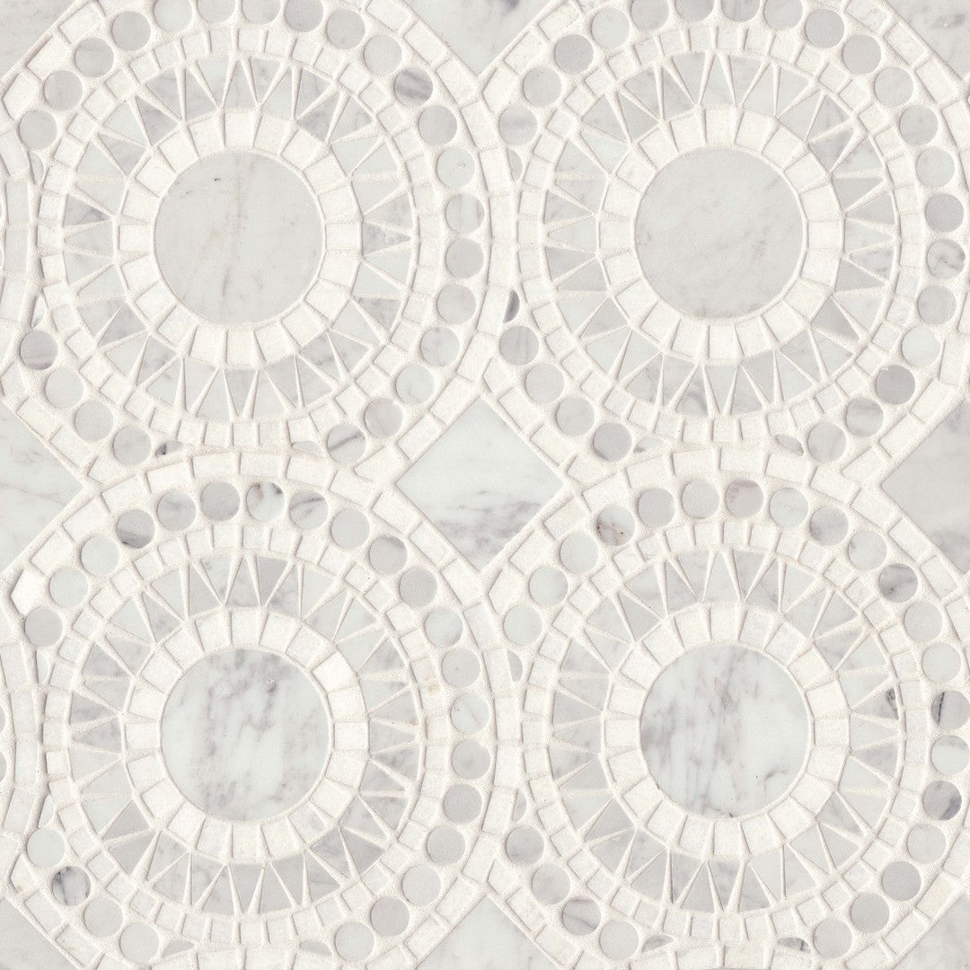 Bedrosians Solis 14.25" x 14.25" Solis Honed Marble Blend Mosaic Tile
