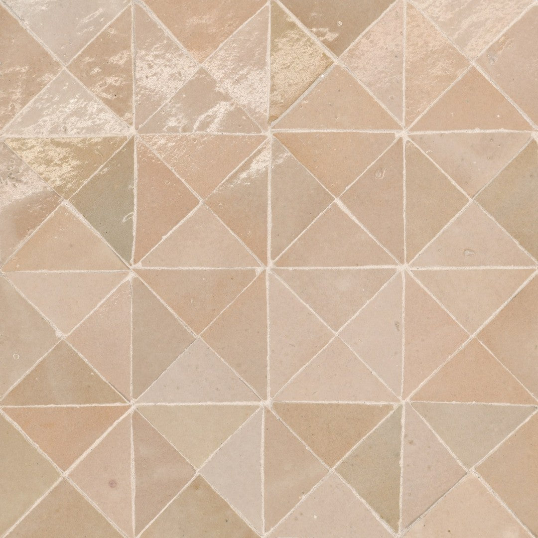 Bedrosians Zagora 12" x 12" Triangle Glossy Zellige Mosaic Tile