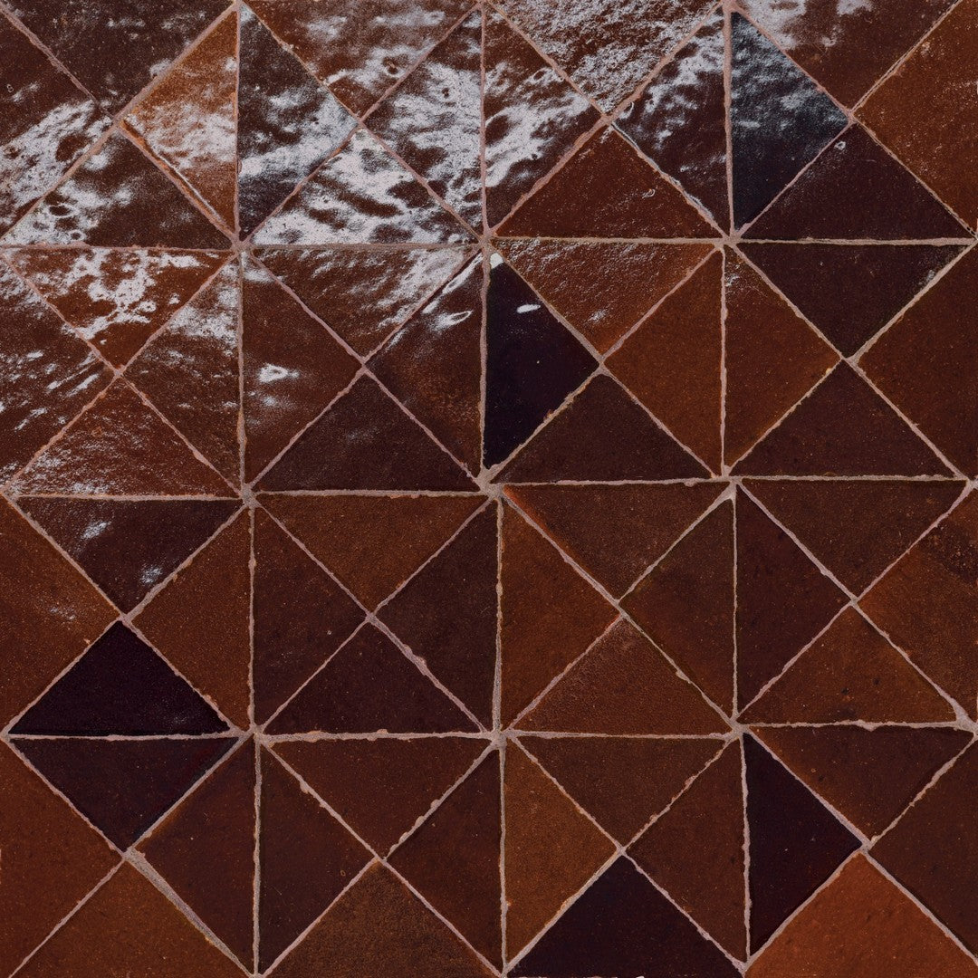 Bedrosians Zagora 12" x 12" Triangle Glossy Zellige Mosaic Tile