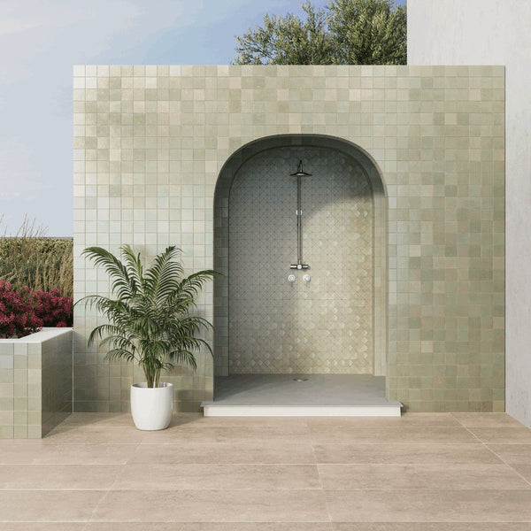 Bedrosians Zagora Ceramic 4x4 Zellige Backsplash Tile in Glossy