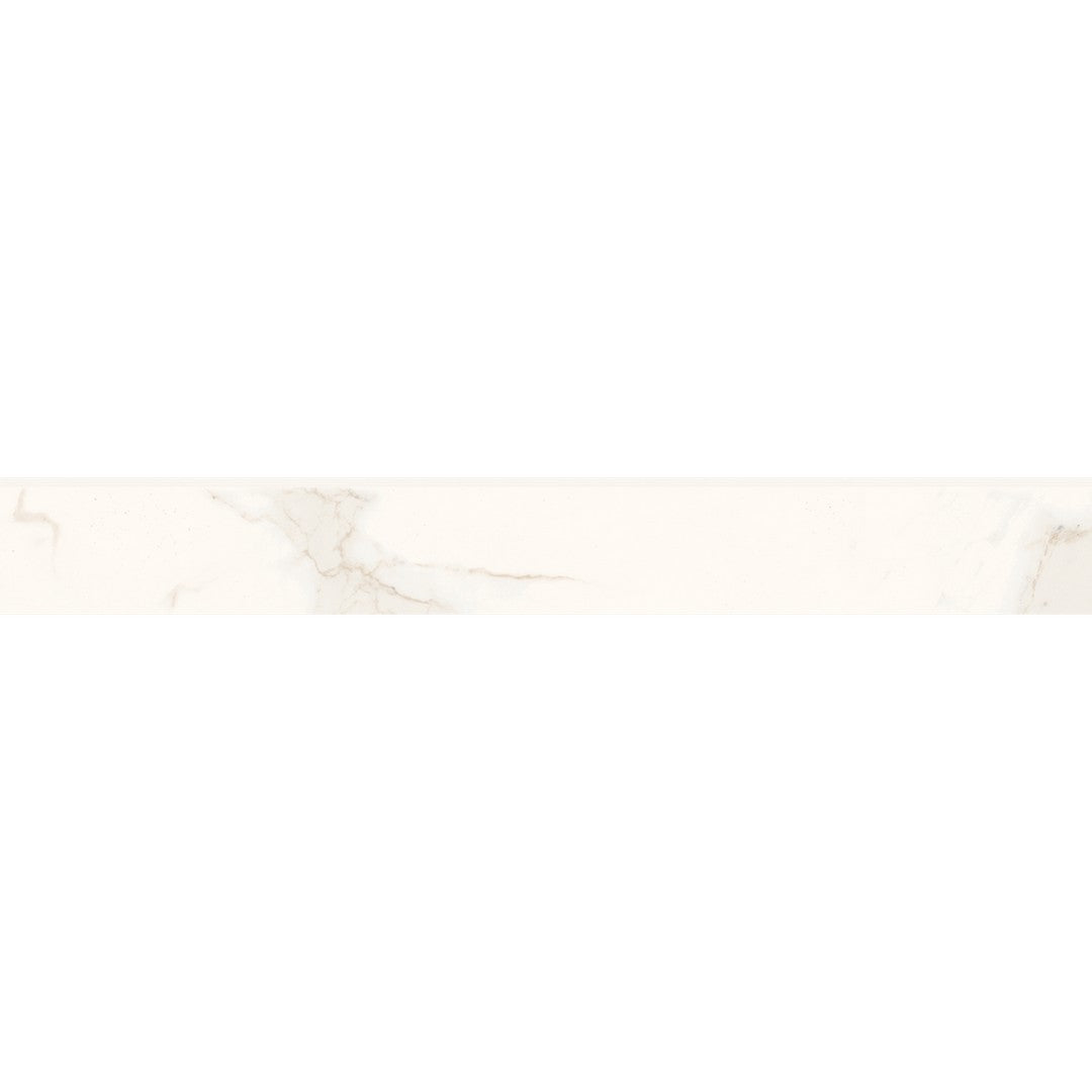 Bedrosians Magnifica 3" x 24" Calacatta Super White Polished Bullnose