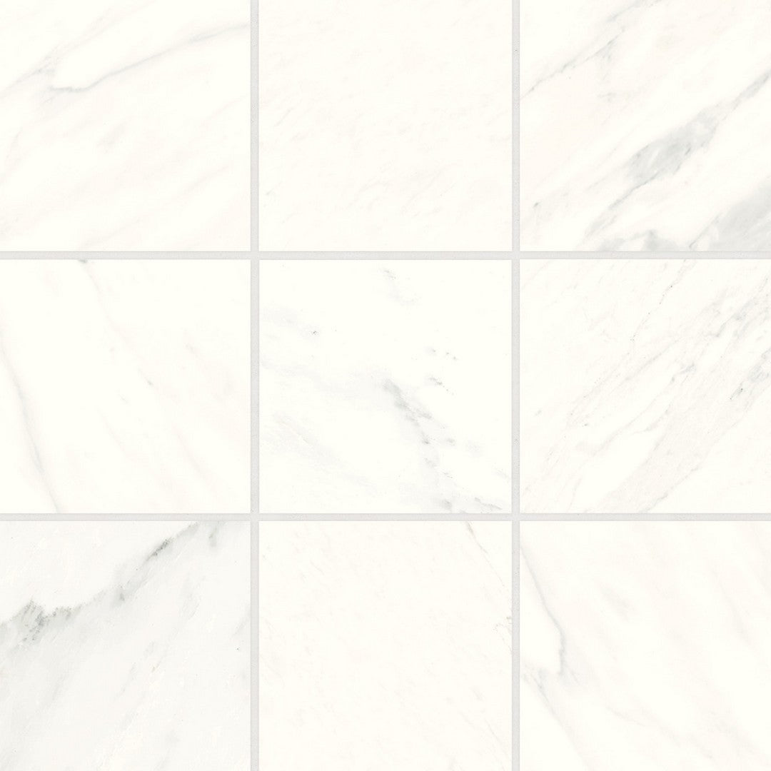 Bedrosians Magnifica 4" x 4" Honed Luxe White Mosaic