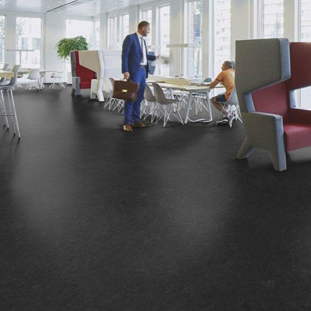 Forbo-Marmoleum-Slate-6.5-x-105-Texture-Vinyl-Sheet-Highland-Black