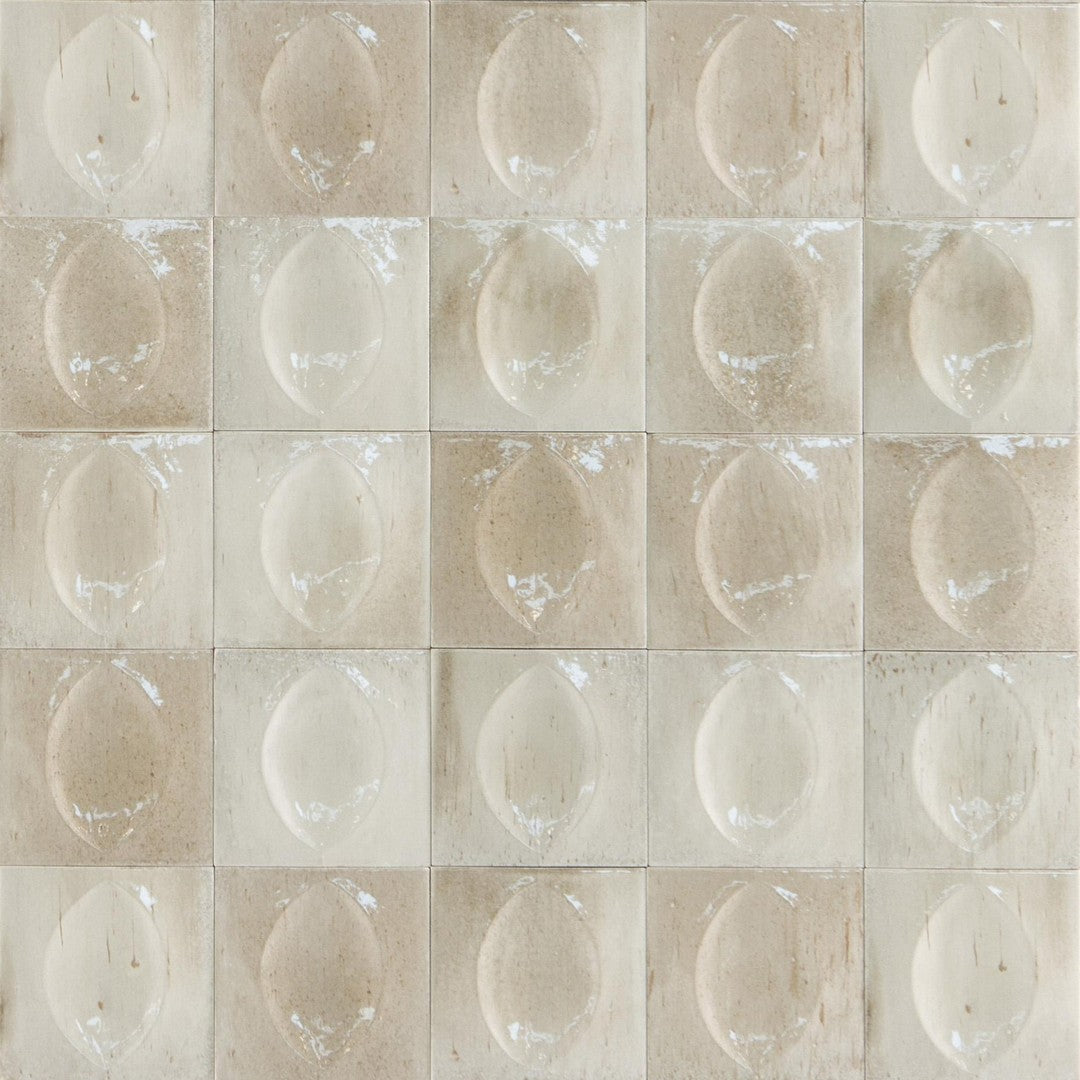 Tesoro Gleeze 4" x 4" Pressed Glossy 3D Egg Deco Porcelain Tile