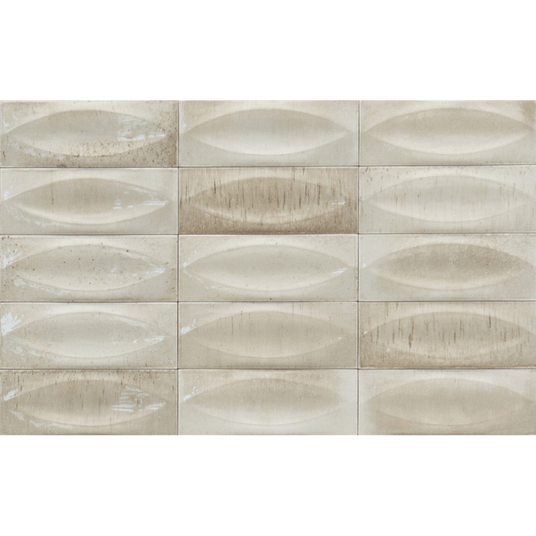 Tesoro Gleeze 3" x 8" Pressed Glossy 3D Eye Deco Porcelain Tile