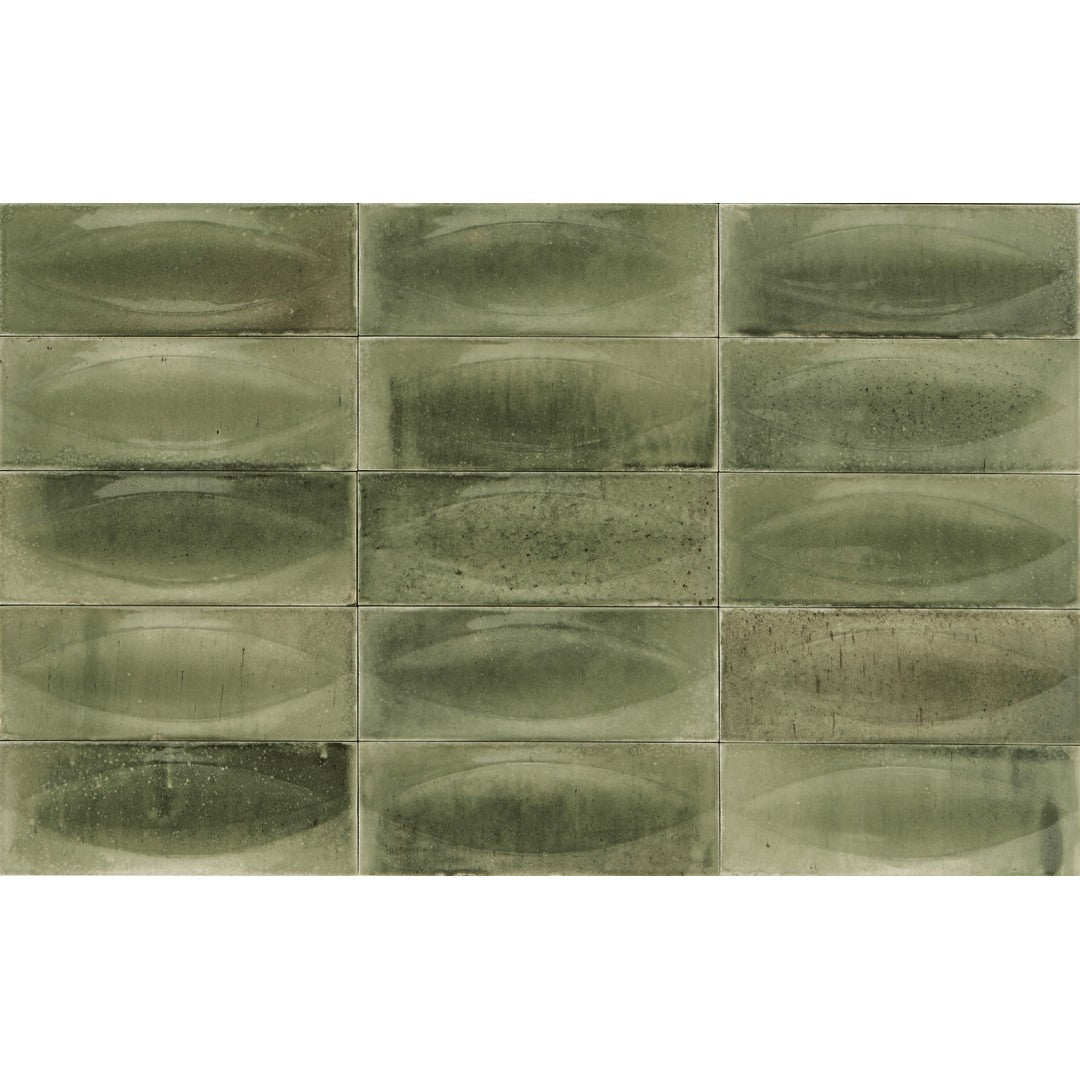 Tesoro Gleeze 3" x 8" Pressed Glossy 3D Eye Deco Porcelain Tile