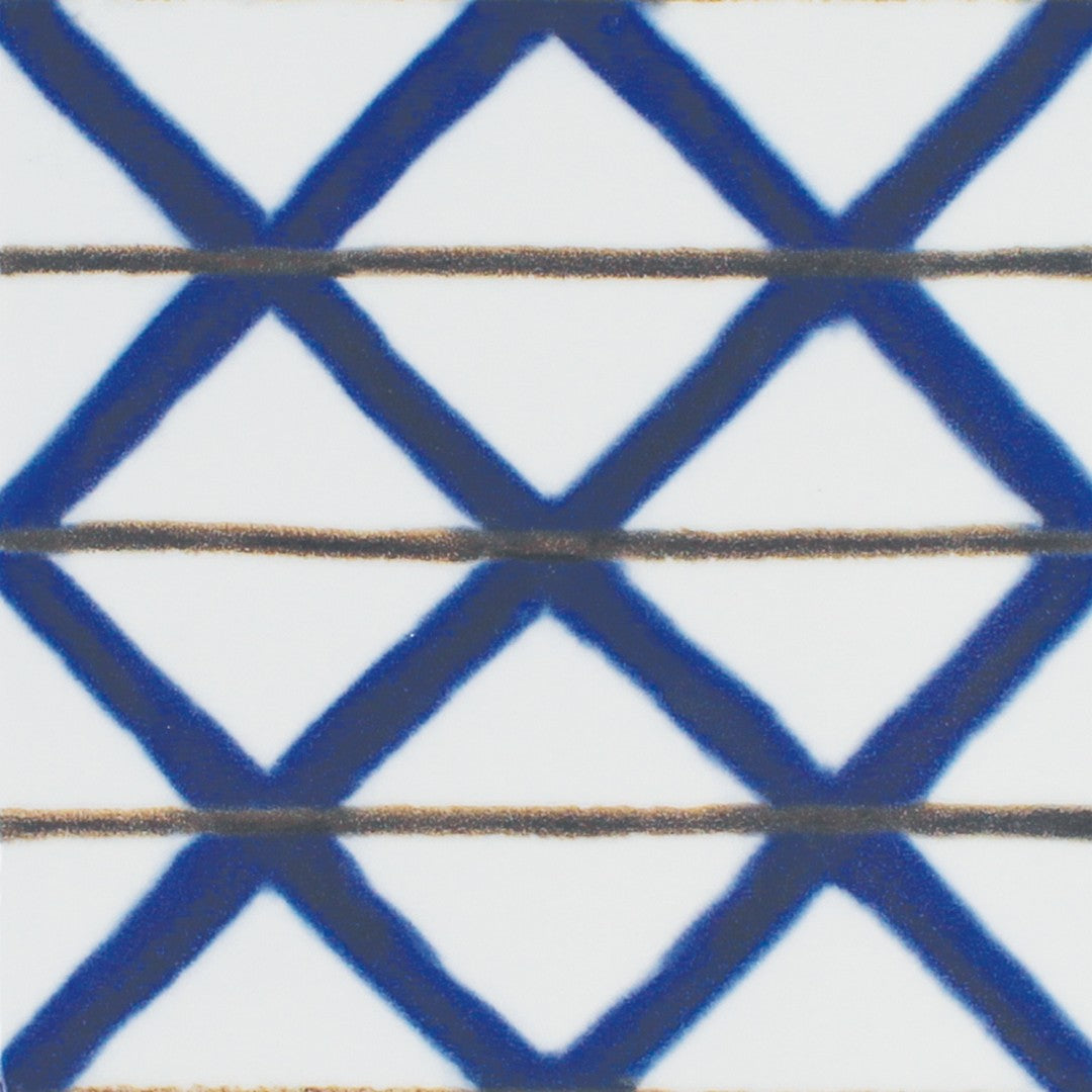 Tesoro Sol 6" x 6" Glossy Porcelain Deco Tile