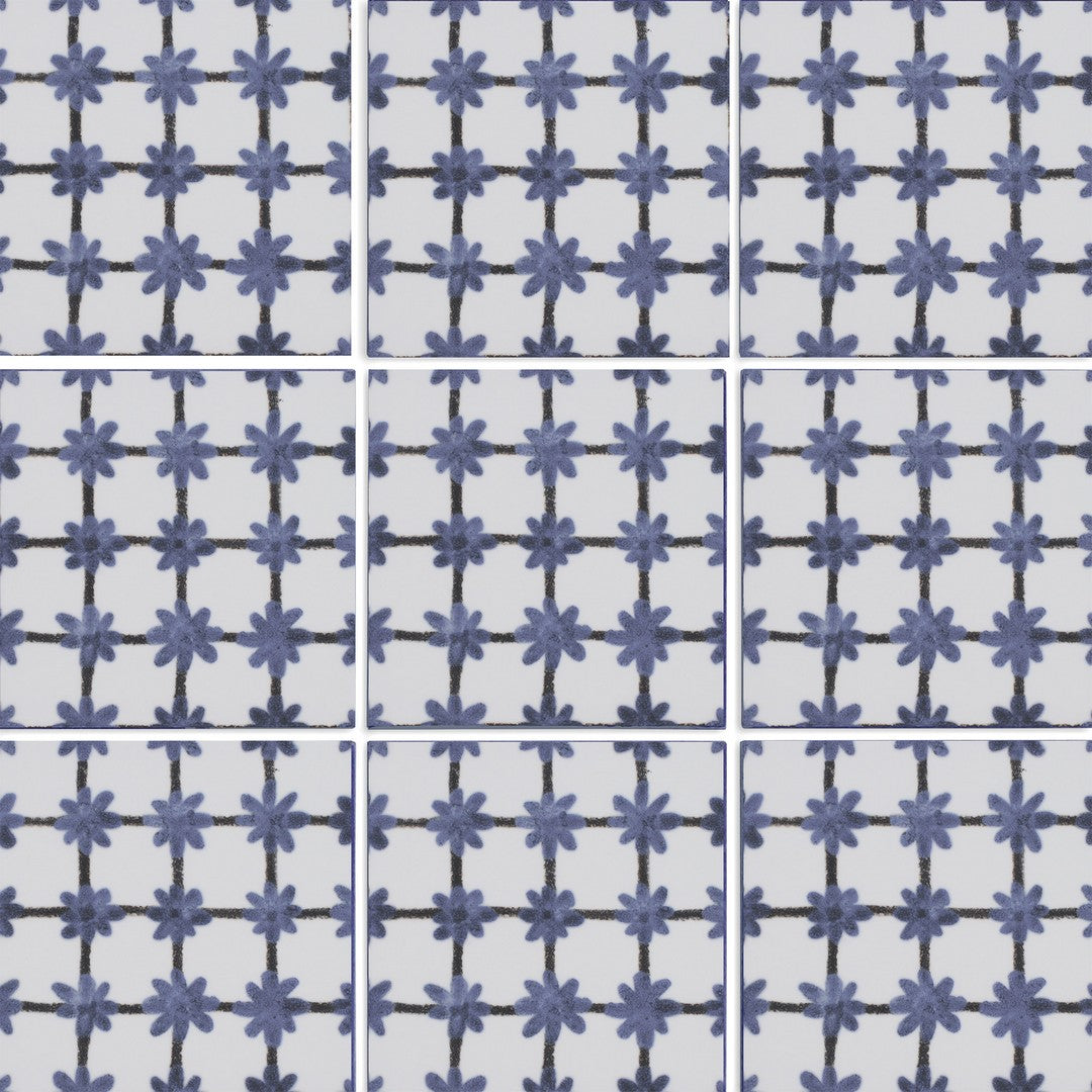 Tesoro-Sol-6-x-6-Glossy-Porcelain-Deco-Tile-Tappeto-5