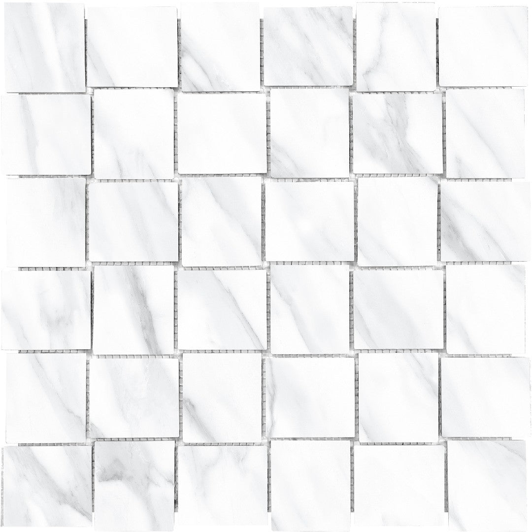 Tesoro Lucca 11.75" x 11.75" Rectified Polished Porcelain Basketweave Mosaic