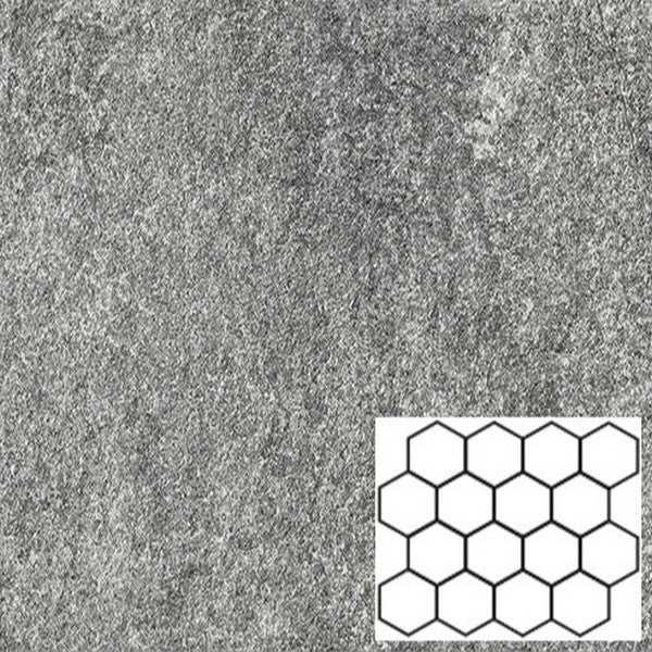 Tesoro Titanium 11.75" x 10" Rectified Matte 3" Hexagon Porcelain Mosaic