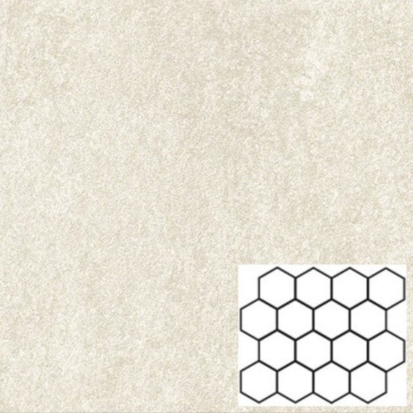 Tesoro Titanium 11.75" x 10" Rectified Matte 3" Hexagon Porcelain Mosaic