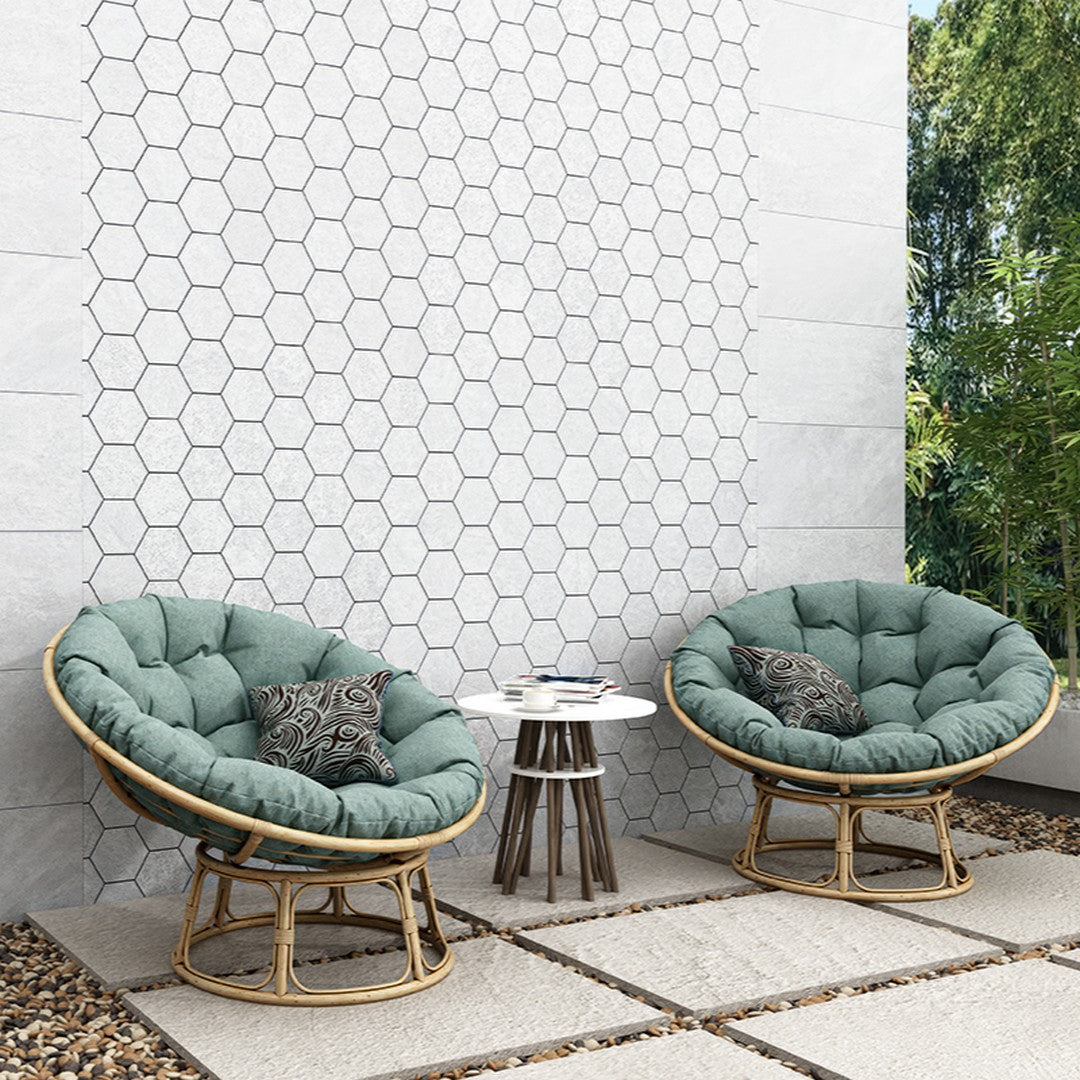 Tesoro-Titanium-11.75-x-10-Rectified-Matte-3-Hexagon-Porcelain-Mosaic-Silver-Shadow