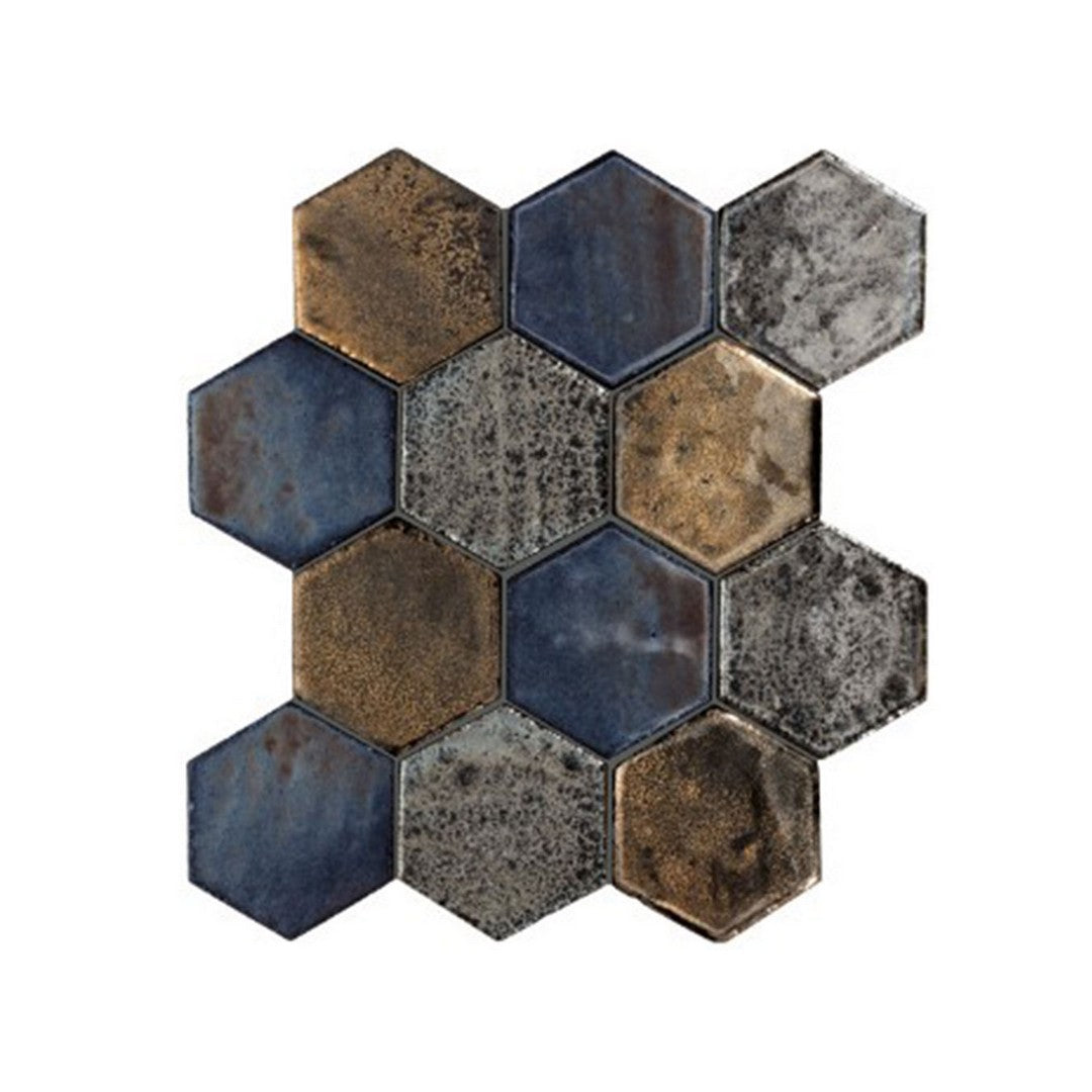 Daltile-Empyrean-10-x-12-Glossy-Ceramic-2-Hexagon-Wall-Mosaic-Bright-Blend