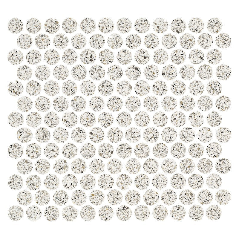 Maniscalco Stone Eco Rock 11.25" x 12" Honed Terrazzo Penny Round