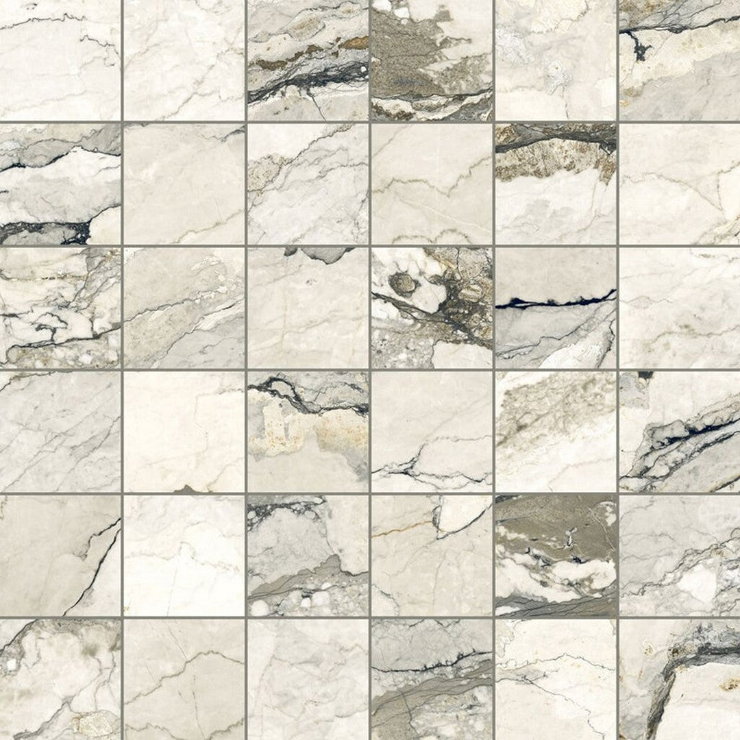 Happy Floors Breccia Lunare 12" x 12" Rectified Matte Porcelain 2" Mosaic