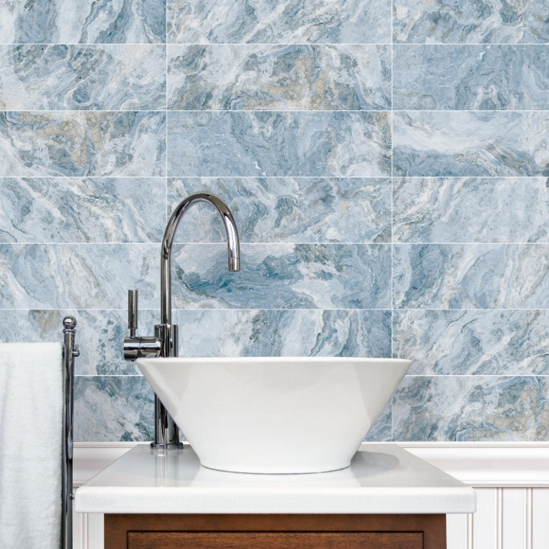 Tesoro-Aquatica-Cloud-6-x-20-Ceramic-Tile-Aqua