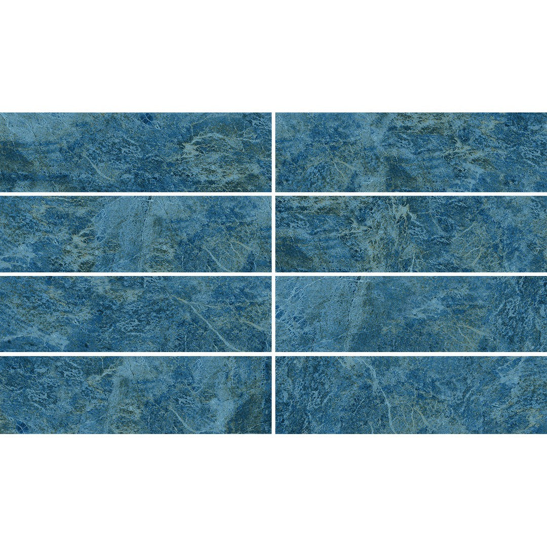 Tesoro-Waves-II-6-x-20-Porcelain-Tile-Cobalt