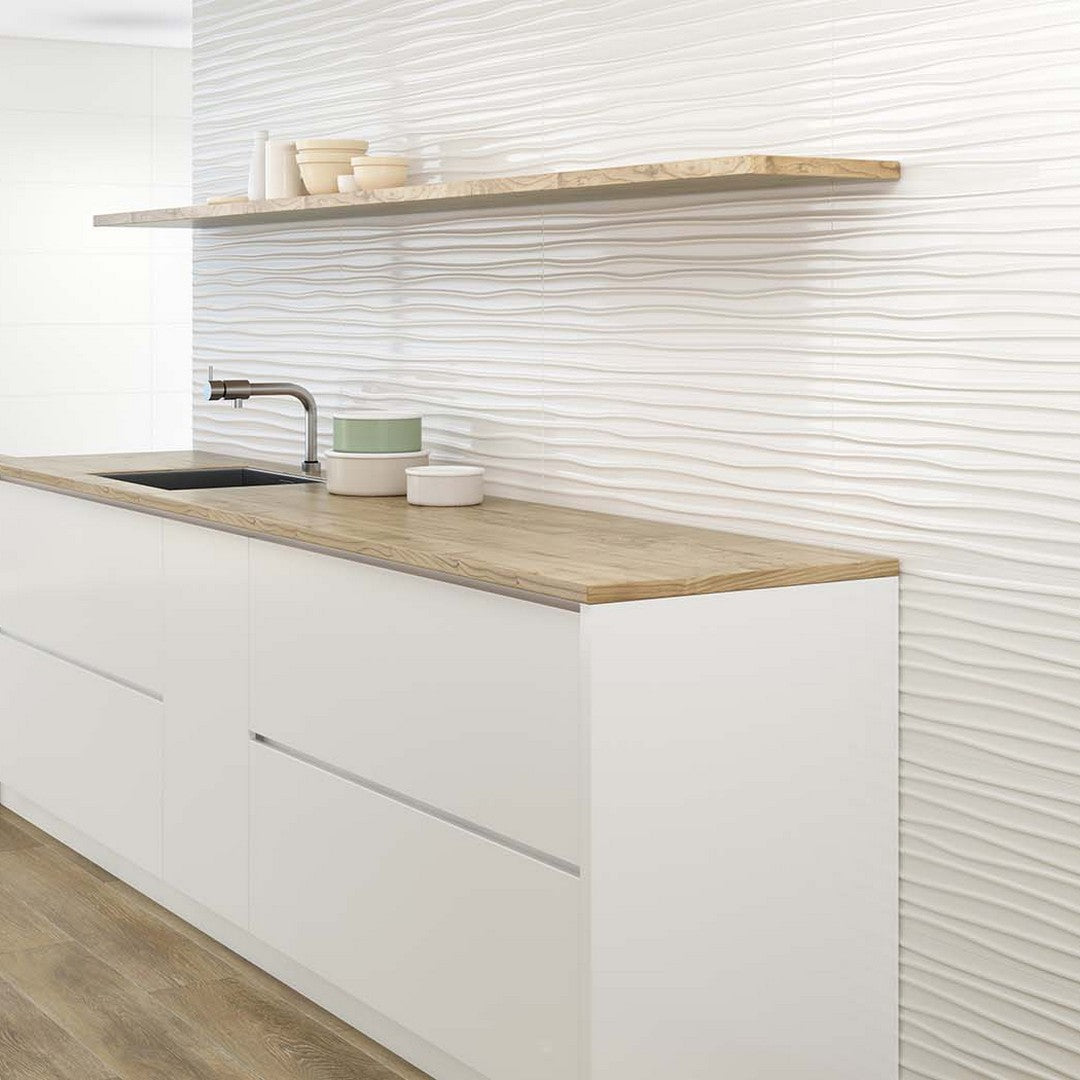 Euroker-Blanco-12-x-36-Rectified-Porcelain-Tile-Gloss-Blanco-Brillo-Wellen