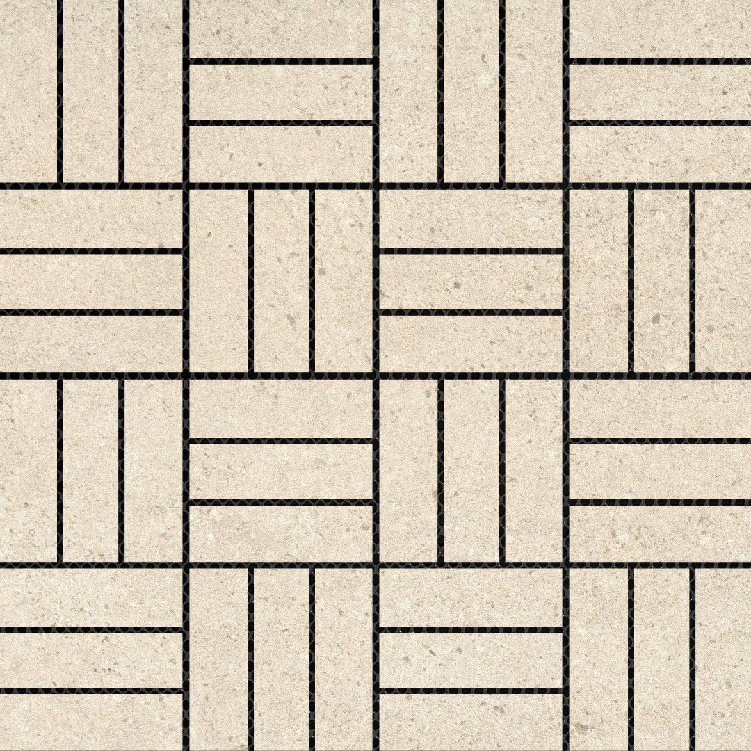 Emser Lunara 12" x 12" Honed Crosshatch Porcelain Mosaic