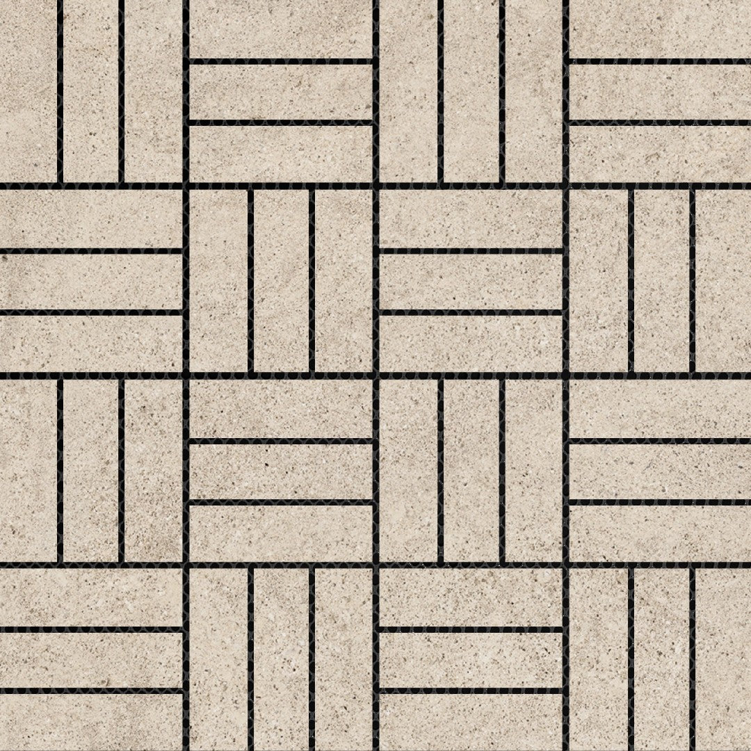 Emser Lunara 12" x 12" Honed Crosshatch Porcelain Mosaic