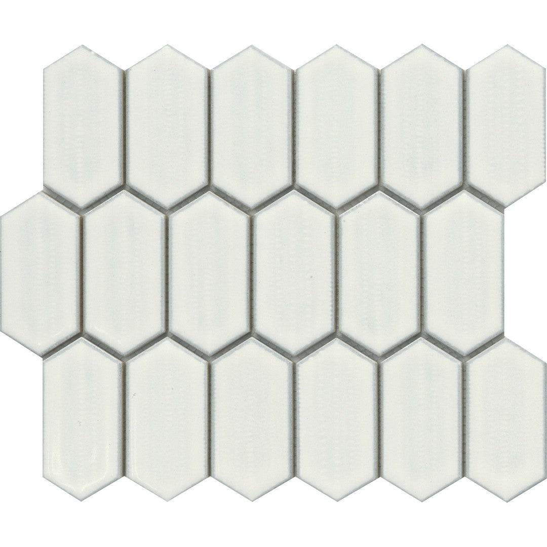 Emser Omni 10" x 12" Pressed Glossy Picket Porcelain Mosaic
