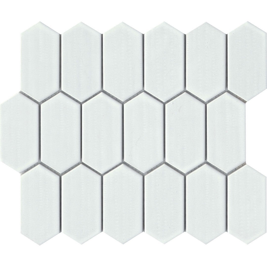 Emser Omni 10" x 12" Pressed Glossy Picket Porcelain Mosaic