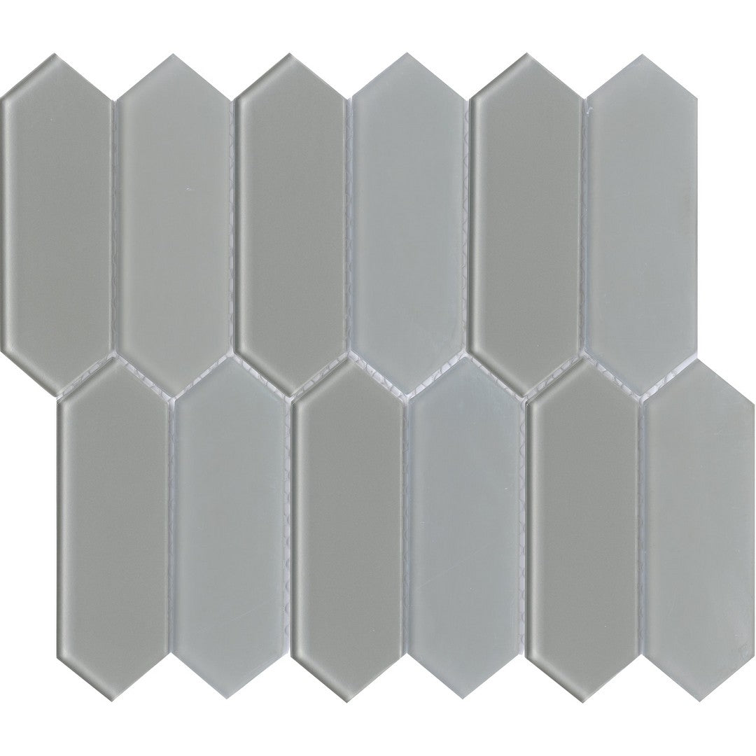 Emser Charisma 10" x 12" Gloss & Frosted Picket Glass Mosaic