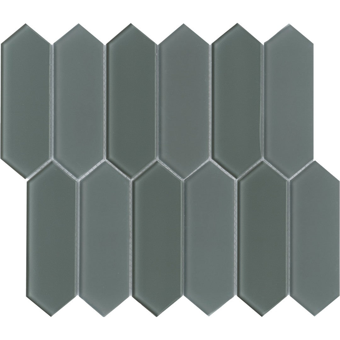 Emser Charisma 10" x 12" Gloss & Frosted Picket Glass Mosaic