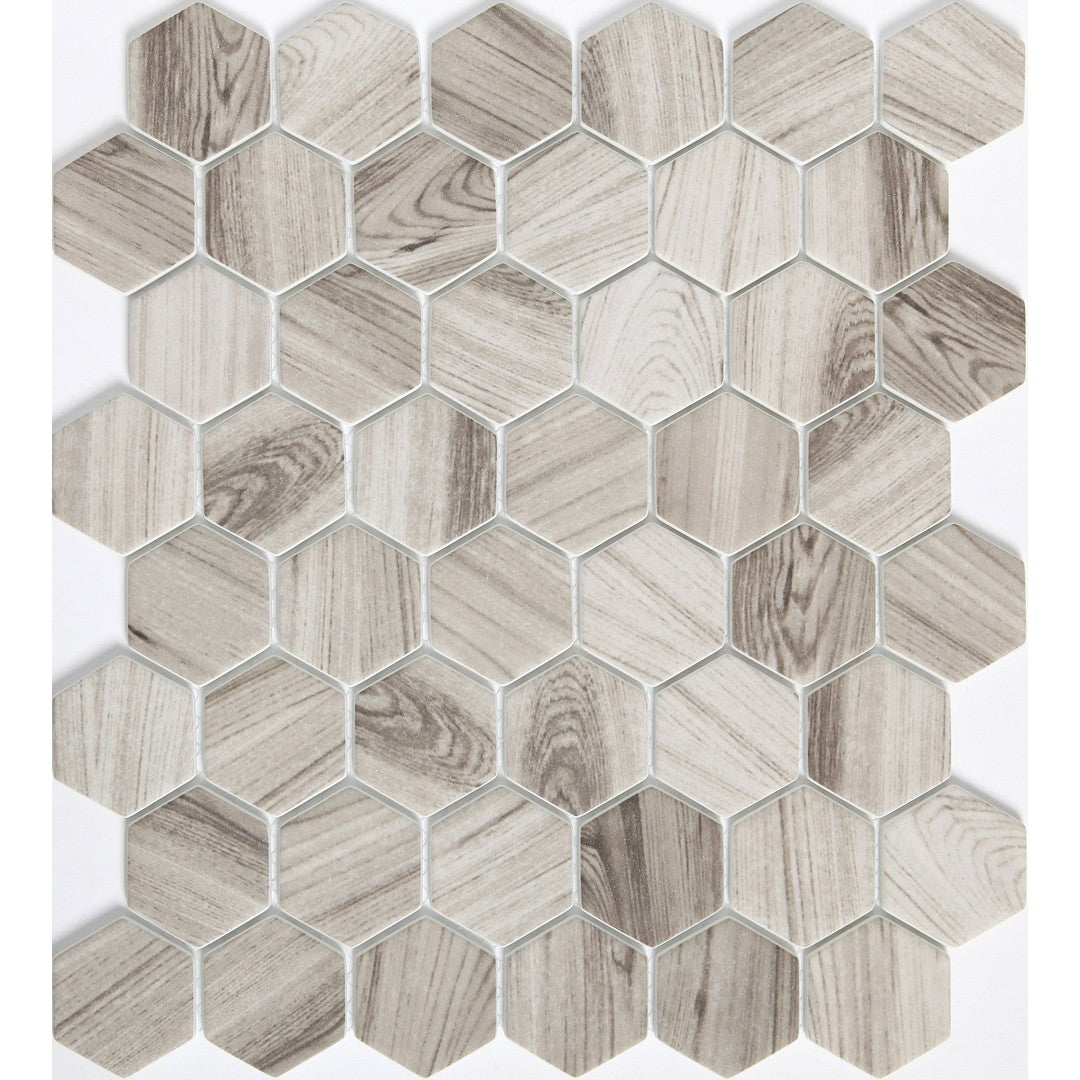 Emser Echo 12" x 14" Matte 2" Hexagon Mix Glass Mosaic