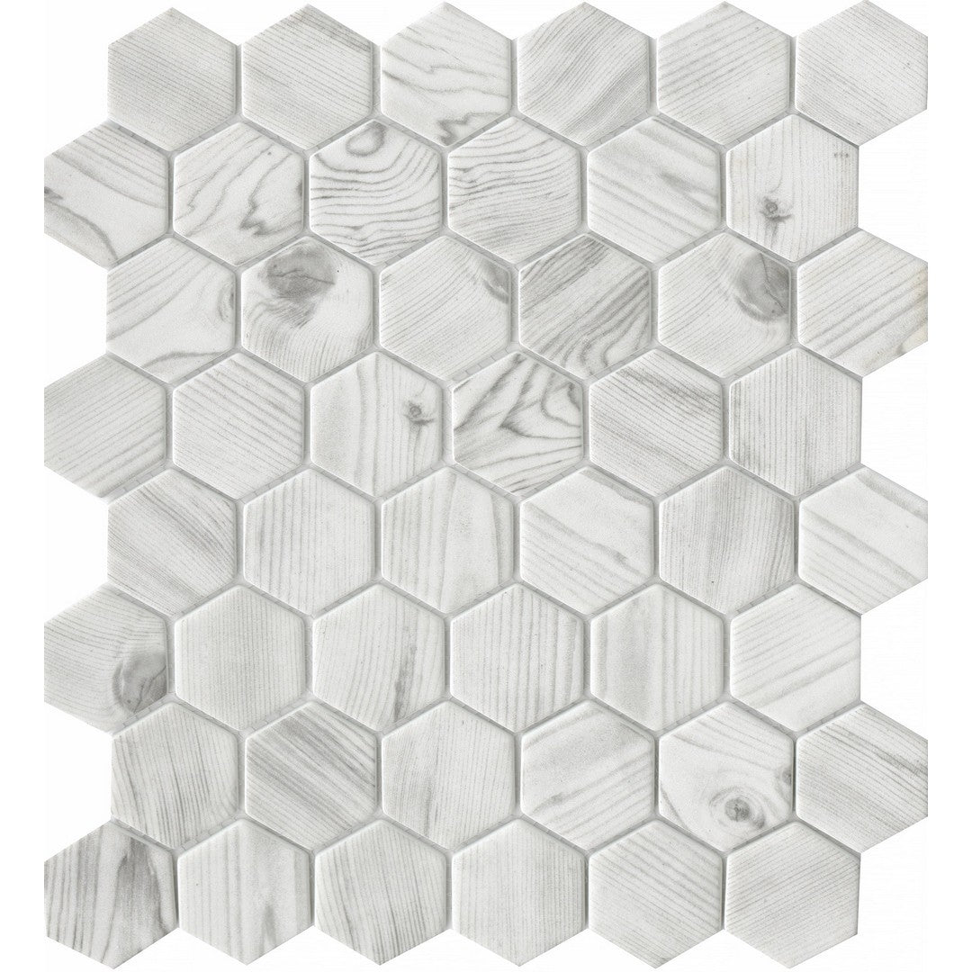 Emser Echo 12" x 14" Matte 2" Hexagon Mix Glass Mosaic