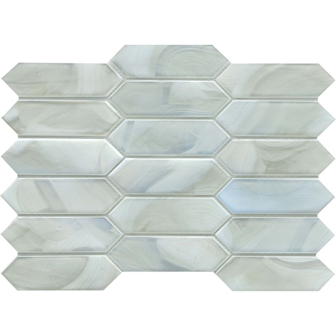 Emser Splash 10" x 14" Pressed Satin Picket Glass Mosaic