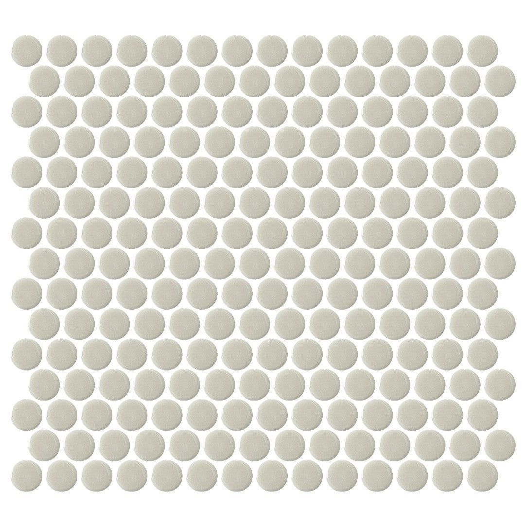 Emser Savvy 11" x 12" Pressed Glossy Penny Round Porcelain Mosaic