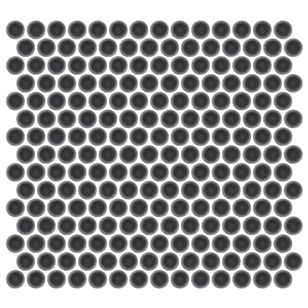 Emser Savvy 11" x 12" Pressed Glossy Penny Round Porcelain Mosaic