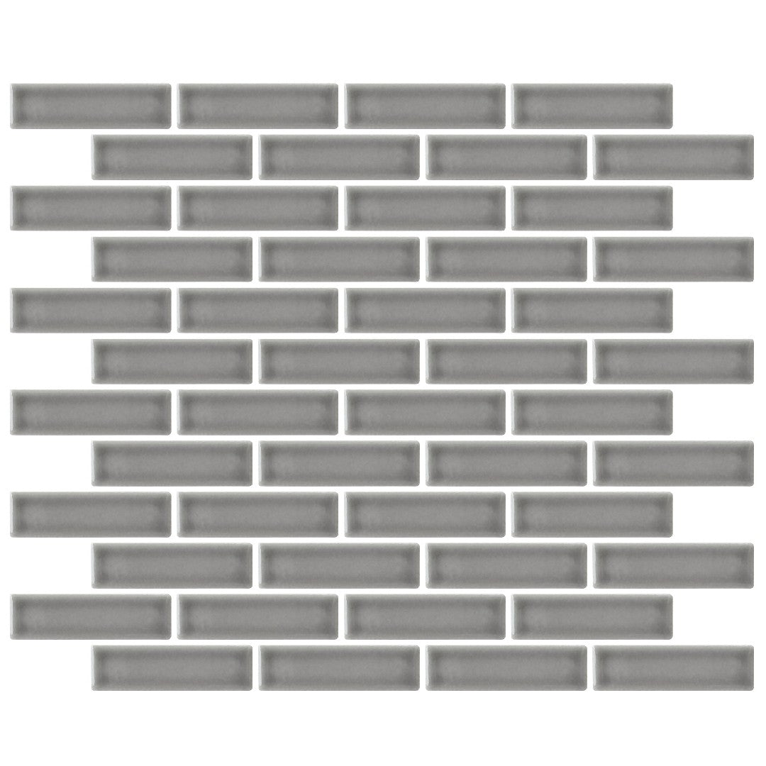 Emser Savvy 11" x 12" Pressed Glossy Offset Porcelain Mosaic