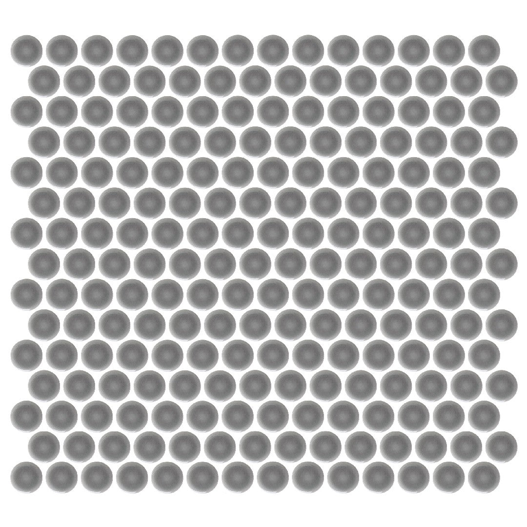 Emser Savvy 11" x 12" Pressed Glossy Penny Round Porcelain Mosaic