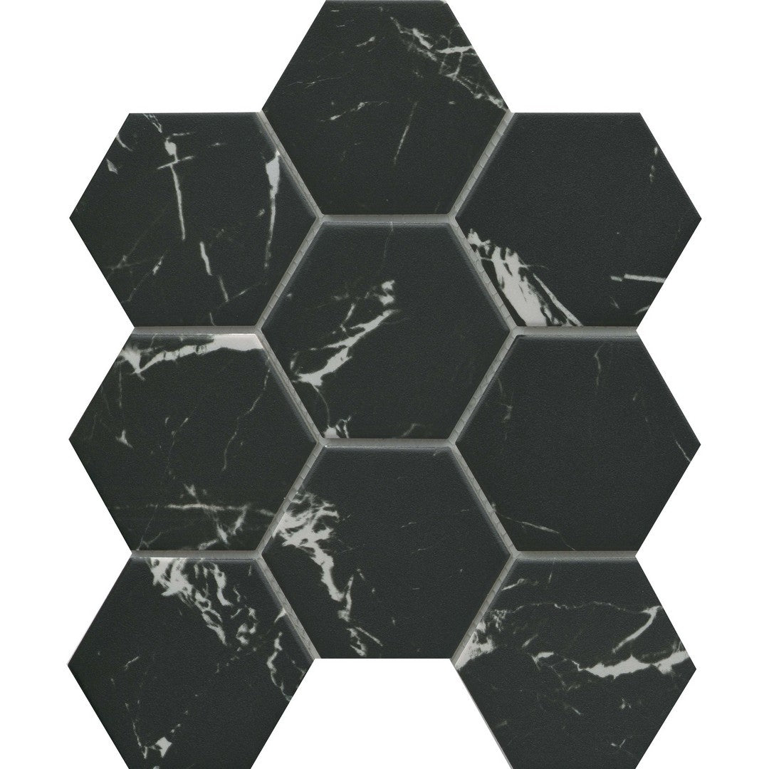 Emser Elegan 10" x 11" Pressed Matte 4" Hexagon Porcelain Mosaic