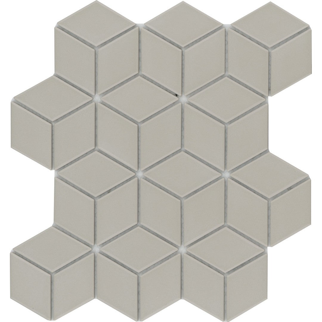 Emser Influence 10" x 12" Glossy Cube Porcelain Mosaic