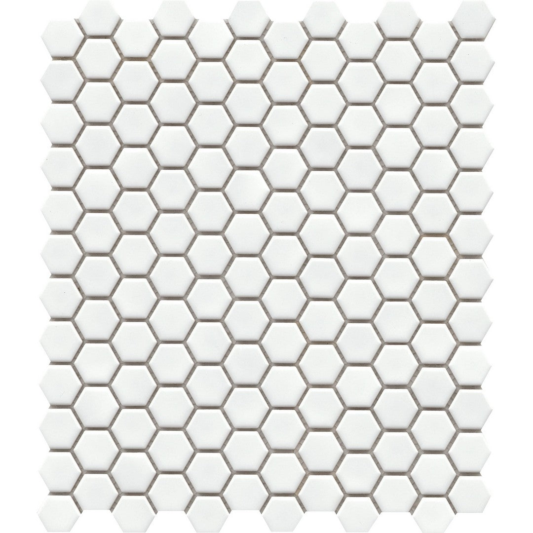 Emser Influence 10" x 12" Glossy 1" Hexagon Porcelain Mosaic