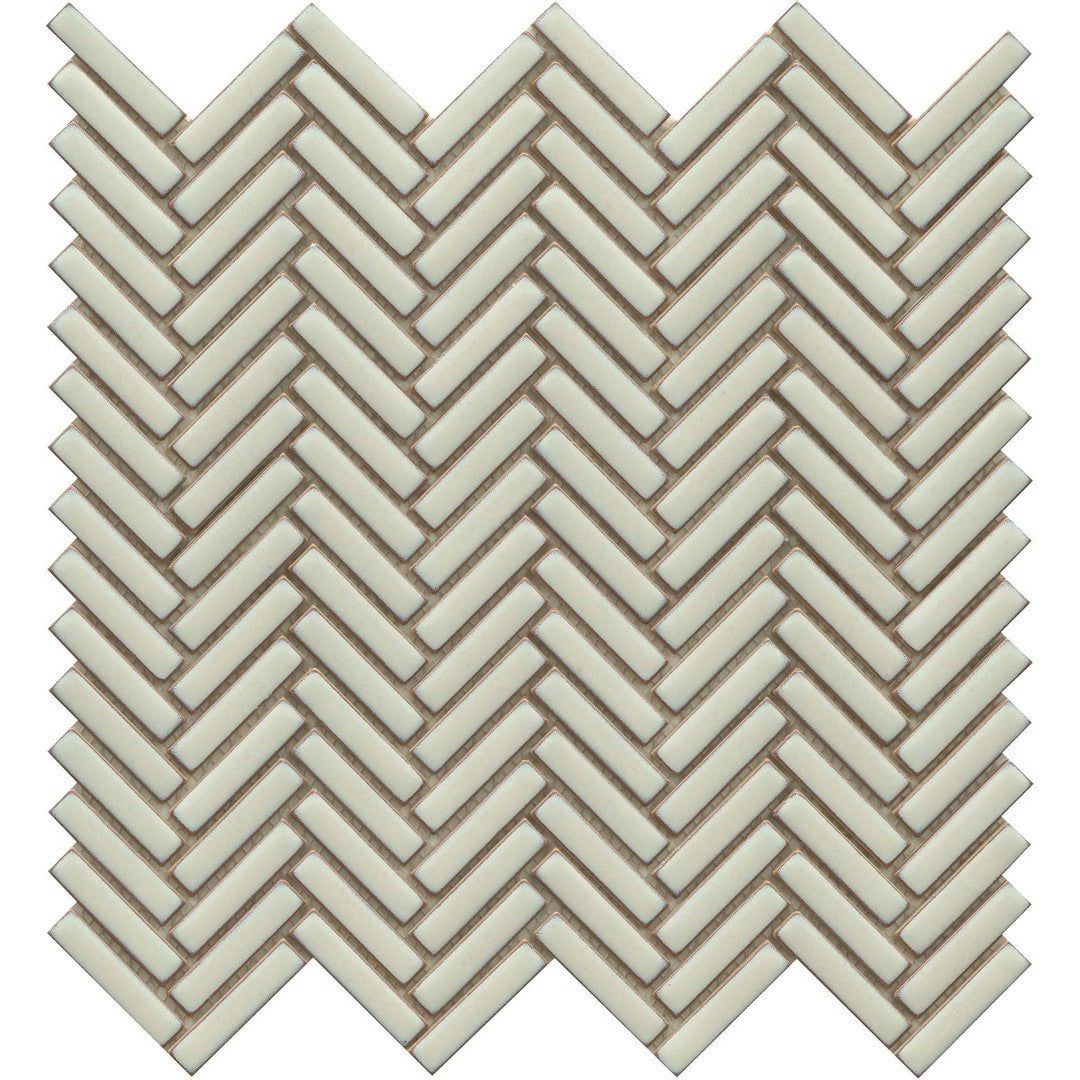 Emser Regala 11" x 11" Glossy Mini Herringbone Porcelain Mosaic