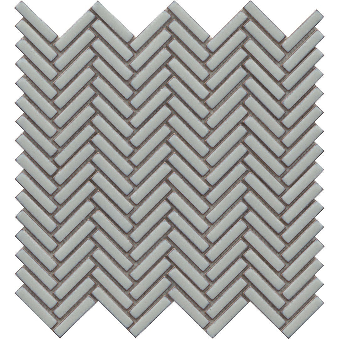 Emser Regala 11" x 11" Glossy Mini Herringbone Porcelain Mosaic