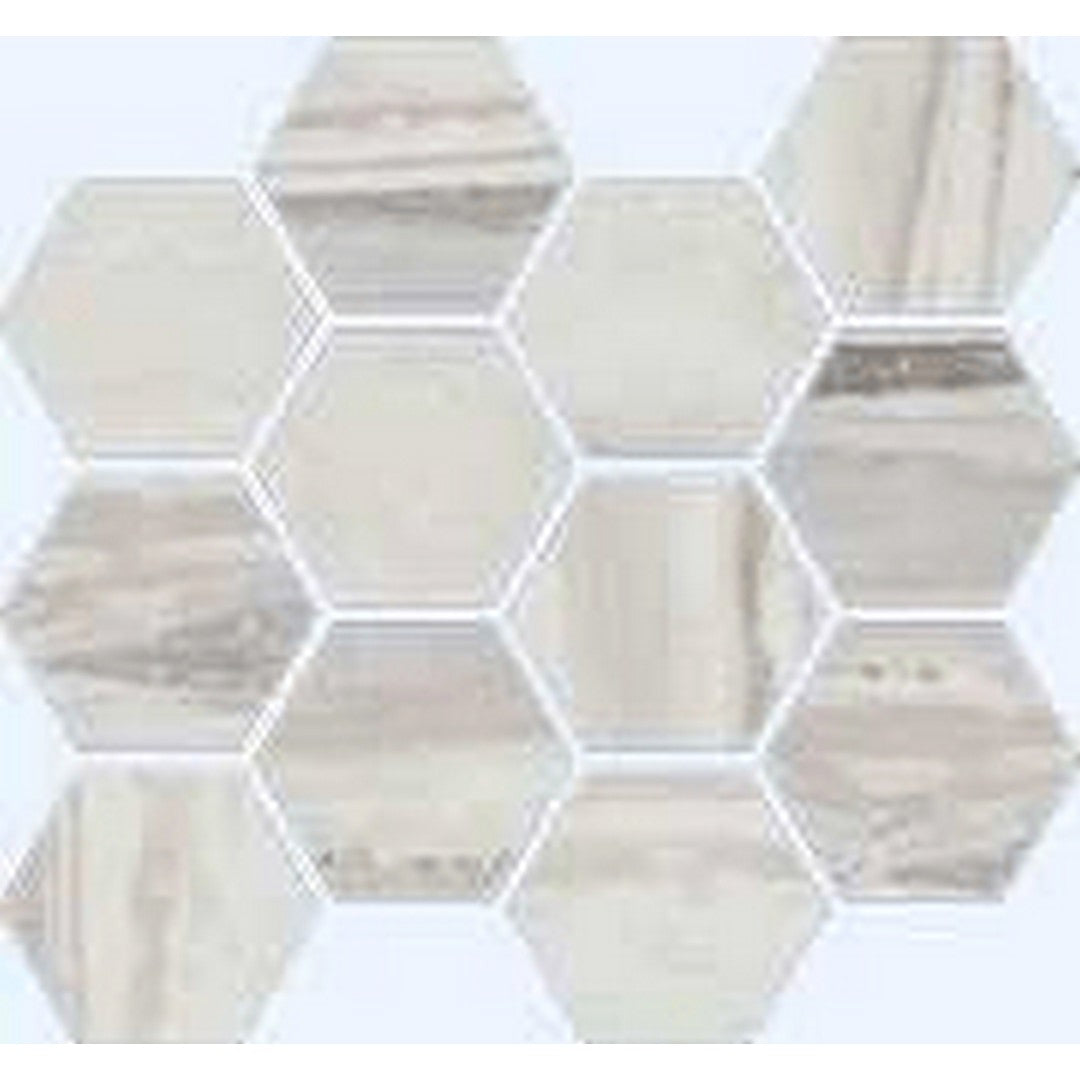 Happy Floors Exotic Stone 12" x 14" Porcelain Hexagon Mosaic