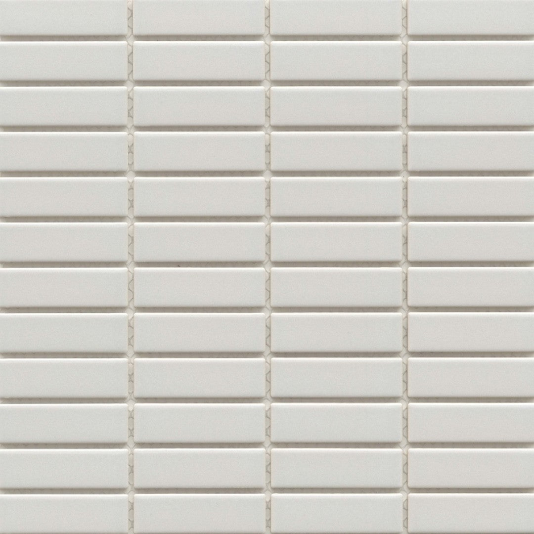 Emser Catch 11" x 12" Pressed Glossy 1x3" Stacked Porcelain Mosaic