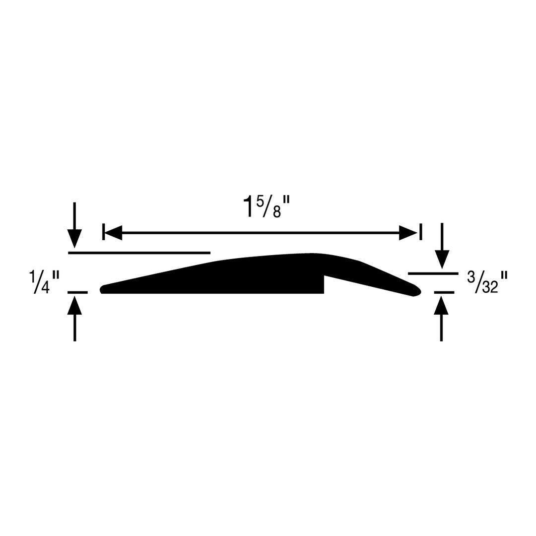 Flexco-156-Underslung-Reducer-35-Vinyl-Trim-Black-Dahlia