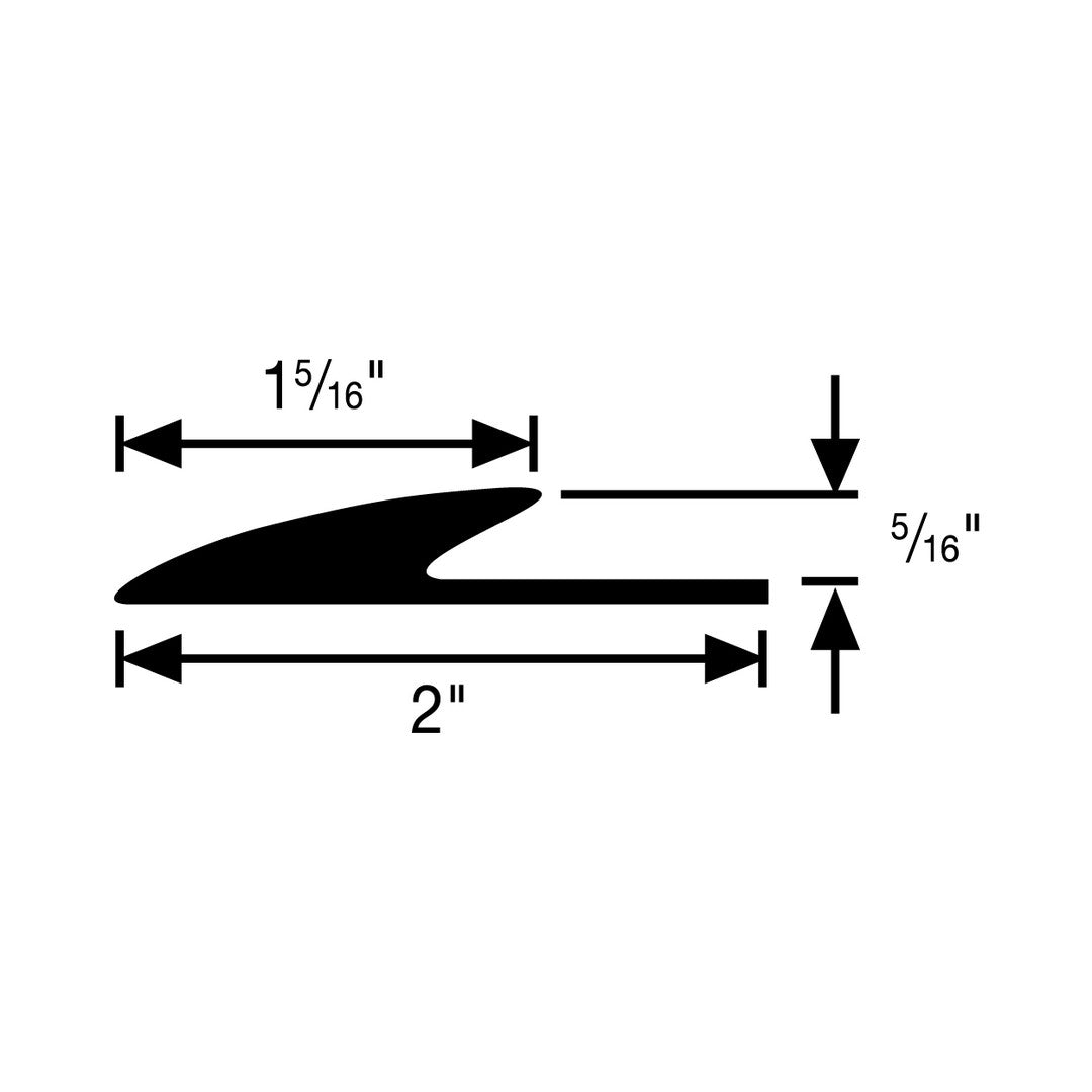 Flexco-184-Transition-Edge-Guard-12-Vinyl-Trim-Black-Dahlia