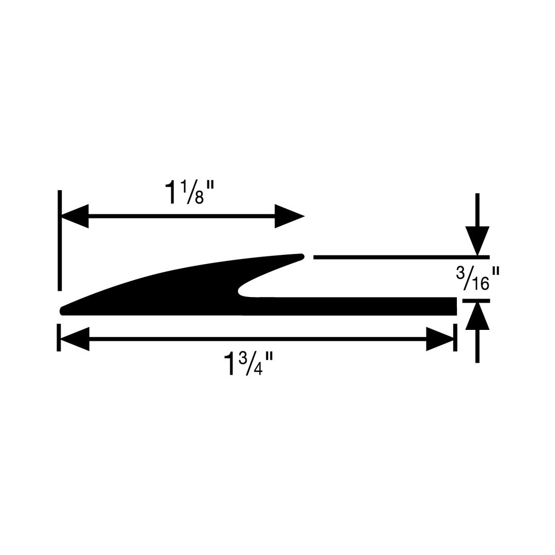 Flexco-185-Transition-Edge-Guard-12-Vinyl-Trim-Black-Dahlia