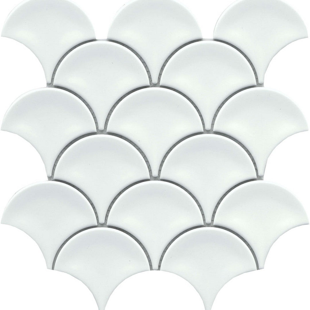 Emser Reward 10" x 11" Gloss Porcelain Fan Mosaic