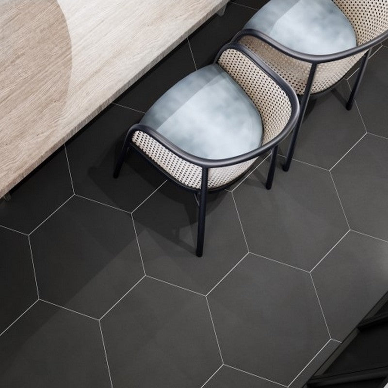 Emser-Rhythm-19-x-22-Pressed-Matte-Porcelain-Hexagon-Tile-Black