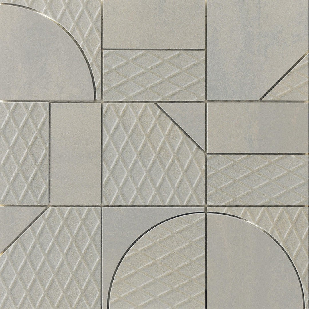 Emser Ironworx 12" x 12" Porcelain Matte Geometric Mosaic