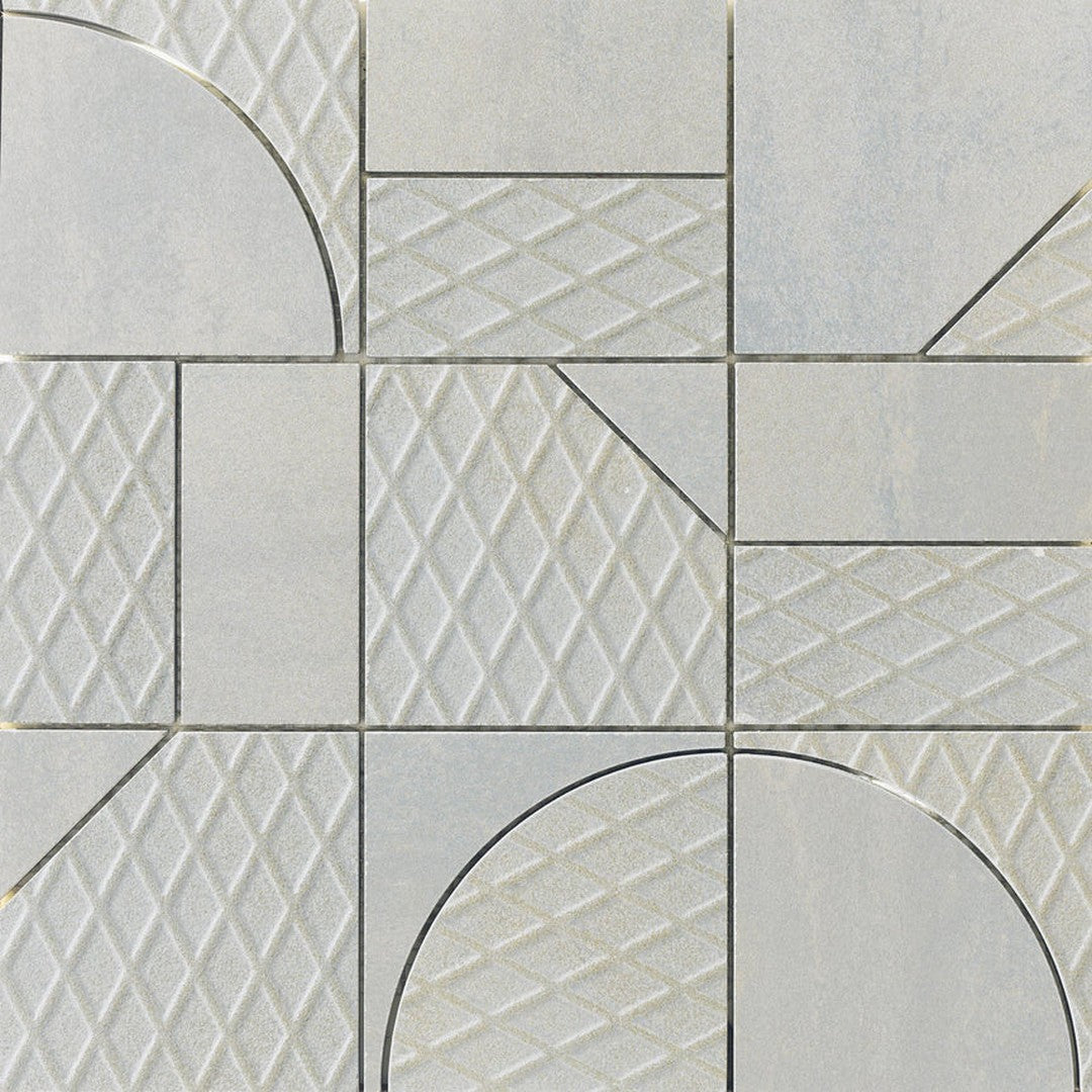Emser Ironworx 12" x 12" Porcelain Matte Geometric Mosaic