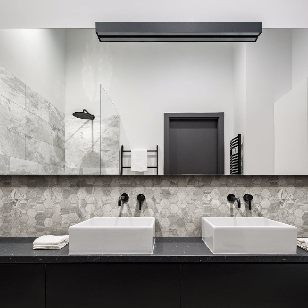 Crossville-Absolute-9-x-11-Matte-Porcelain-3-Hexagon-Mosaic-Light-Grey